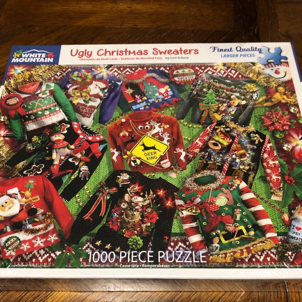 Brand New White Mountain Puzzle-Ugly Christmas Sweater